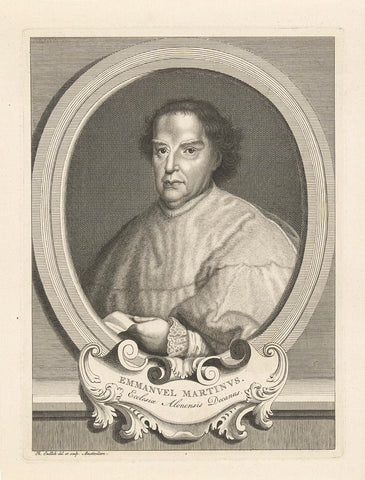 Portrait of Manuel Marti, Philippus Endlich, 1731 - 1748 Canvas Print