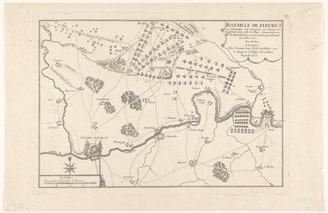 Battle of Fleurus, 1690, anonymous, 1715 Canvas Print