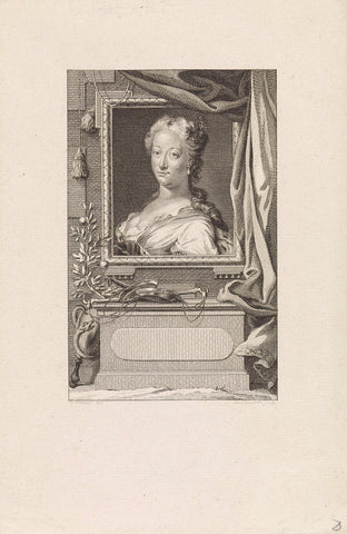 Portrait of Anna van Brunswijk-Lunenburg, Princess of Orange, Reinier Vinkeles (I), 1788 Canvas Print