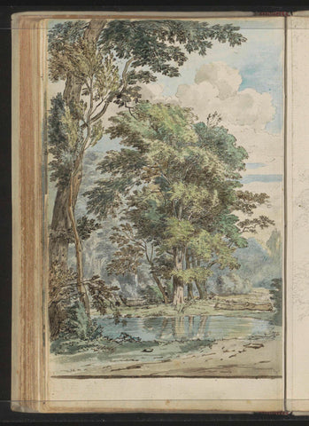 Plas in een bos, Johannes Huibert Prins, 1783 Canvas Print