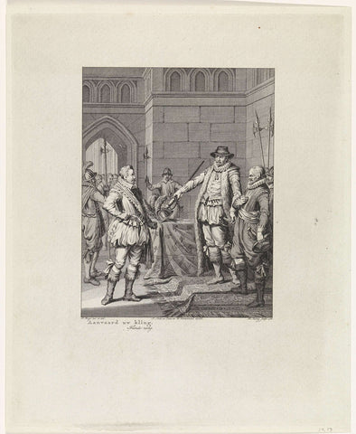 Orange gives Bossu in Hoorn his sword back, 1573, Theodoor Koning, 1781 Canvas Print