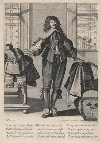 Lackey following the edict of 1633, Abraham Bosse, 1633 Canvas Print