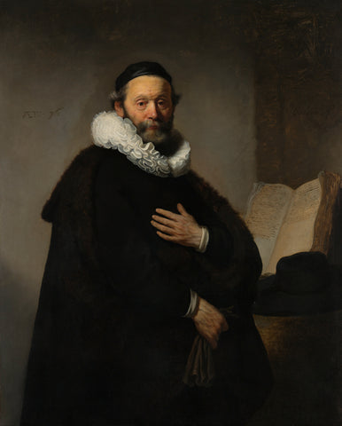 Johannes Wtenbogaert, Rembrandt van Rijn, 1633 Canvas Print