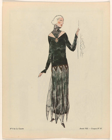 Gazette du Bon Ton, 1922 - No. 8 : Sketch No IV, anonymous, 1922 Canvas Print