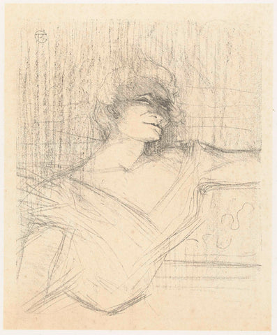 Portret van actrice Yvette Guilbert in Dans la Glu, Henri de Toulouse-Lautrec, 1898 Canvas Print