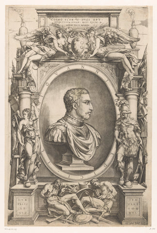 Portrait of Giovanni de' Medici, Enea Vico, 1550 Canvas Print