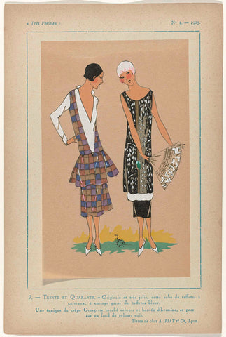 Très Parisien, 1925, No. 1, Pl.7.- TRENTE ET QUARANTE., G-P. Joumard, 1925 Canvas Print