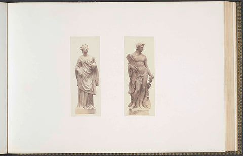 Plaster models for sculptures at the Palais du Louvre: left 