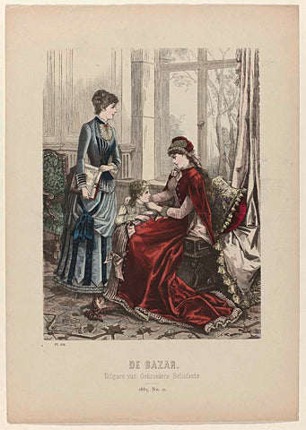 De Bazar, 1883, No. 21, Pl. 554, anonymous, 1883 Canvas Print