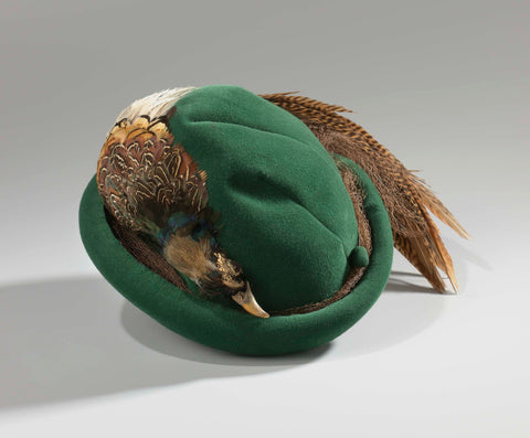 Hat with a Pheasant Decoration, Legroux Soeurs, c. 1945 Canvas Print