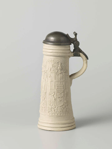 Tankard (schnelle) with the coat of arms of Cologne-Paderborn, Monogrammist LW, c. 1576 - c. 1590 Canvas Print