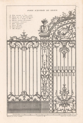 Choir fence, Carl Albert von Lespilliez, 1745 Canvas Print