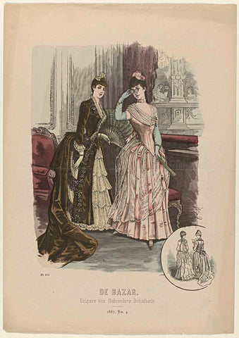 De Bazar, 1887, Nr. 4, Pl. 673, anonymous, 1887 Canvas Print