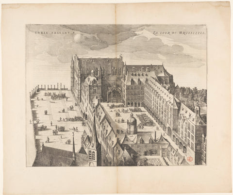 View of the Palace on the Koudenberg, in Brussels, anonymous, 1652 Canvas Print