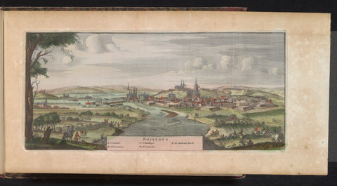 View of Soissons, anonymous, 1735 Canvas Print