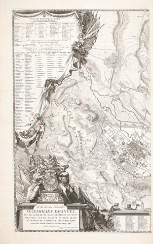 Siege of Brussels (left half), 1697, Jacobus Harrewijn, 1697 Canvas Print