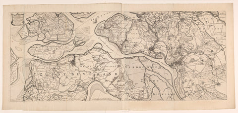 Map of the islands of Noord-Beveland, Wolphaartsdijk and Zuid-Beveland and the marquisate Bergen op Zoom, anonymous, 1719 - 1725 Canvas Print