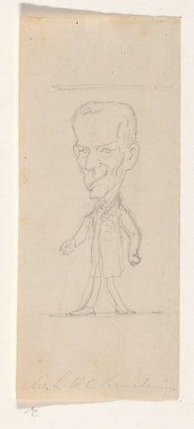 Sketch for a caricature of Member of Parliament LWC Keuchenius, Johan Michaël Schmidt Crans, 1887 Canvas Print