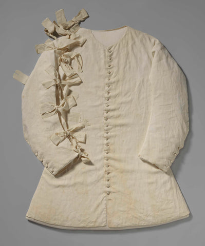 Sleeved Waistcoat with Bows, anonymous, before 1702 Canvas Print