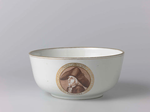 Bowl with an image of the Battle for Weesp and Gerardus Anthony Visscher, anonymous (attributed to), after 1794 Canvas Print