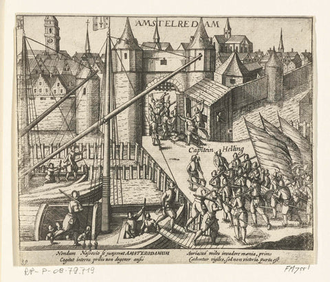 Attempt to take Amsterdam, 1577, anonymous, 1613 - 1615 Canvas Print