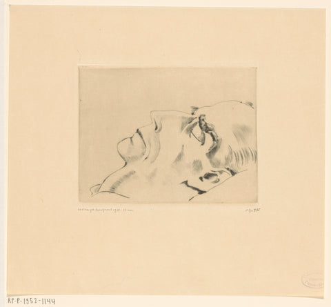 J.G. Beukers on his deathbed, Lodewijk Schelfhout, 1932 Canvas Print