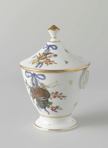 Sugar bowl, Koninklijke Porseleinfabriek Dommer &Co., c. 1809 - c. 1814 Canvas Print