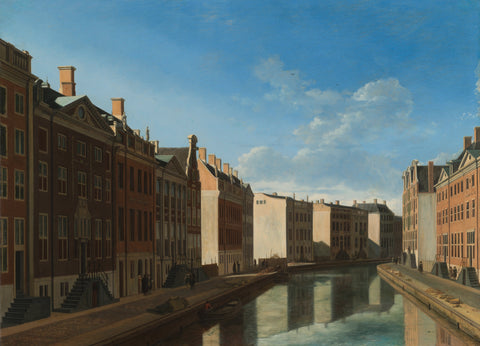 View of the Golden Bend in the Herengracht, Gerrit Berckheyde, 1671 - 1672 Canvas Print