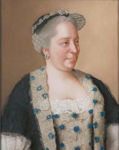 Maria Theresa of Austria (1717-80), Archduchess of Austria, queen of Hungary and Bohemia, Roman-German empress, Jean-Etienne Liotard, 1762 Canvas Print