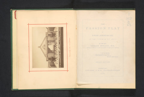 View of the Passion in the theatre in Oberammergau in 1871, with stage and choir, Joseph Albert, c. 1867 - in or before 1872 Canvas Print