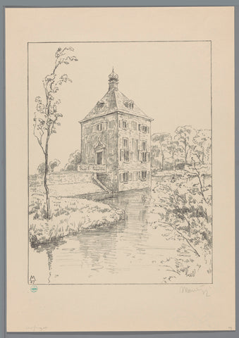 View of the main building of hofwijck country estate, Simon Moulijn, 1927 Canvas Print