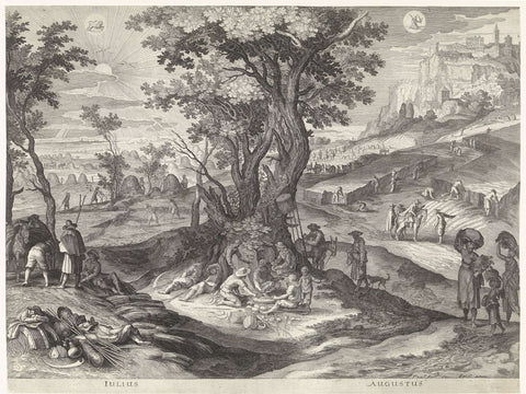 July and August, Aegidius Sadeler, 1615 Canvas Print