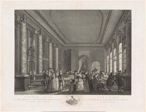 Auditorium in Felix Meritis, 1789, Noach van der Meer (II), 1794 Canvas Print