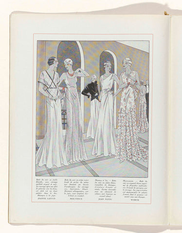 Art - Goût - Beauté, Feuillets de l' élégance féminine, Juin 1932, No. 142, 12e Année, p. 12, H. Rouit, 1932 Canvas Print