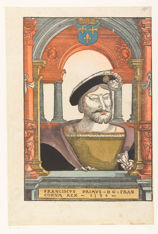 Portrait of Francis I of France, Pieter Coecke van Aelst (I) (circle of), 1539 Canvas Print