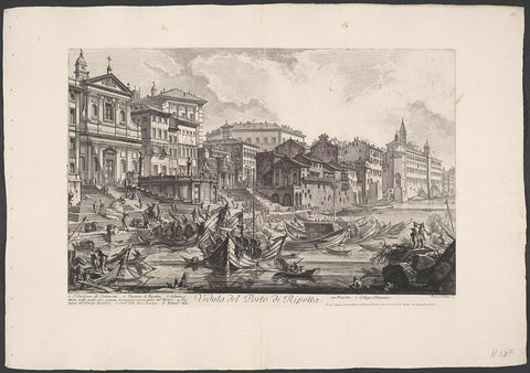 Porto di Ripetta-Rome, Giovanni Battista Piranesi, 1748-1778 Canvas Print