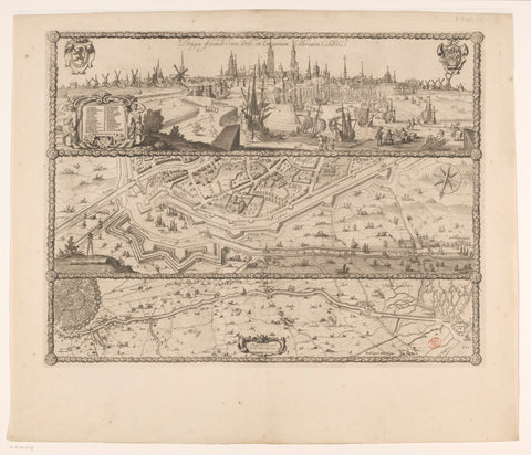 Triptych of the port of Bruges, anonymous, c. 1665 Canvas Print