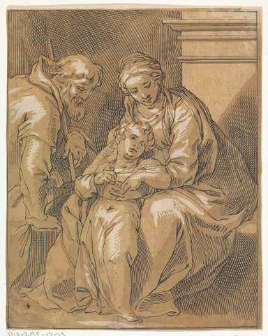 Holy Family, Frederick Bloemaert, 1740 Canvas Print