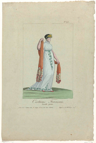 Costume Français, then Nouveau Costume Parisien 1799-1810, No. 115: Grande parure, anonymous, 1799-1810 Canvas Print