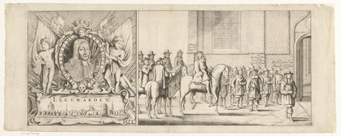 Funeral procession of William Frederick, Count of Nassau-Dietz (sheet 1), 1665, Michel Noé, 1666 Canvas Print