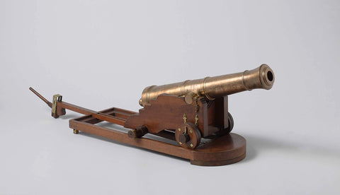 Model of a 24-Pounder Gun on a Carriage and Slide, anonymous, anonymous, 1797 - 1800 Canvas Print