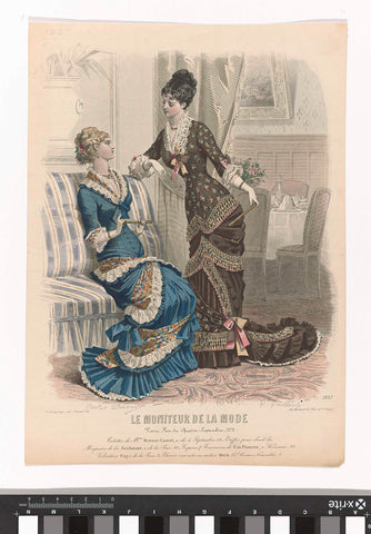 Le Moniteur de la Mode, 1879, No. 1657 : Toilettes de Mme Bréant-Castel (...), Edouard Tailland, 1879 Canvas Print