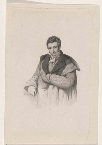 Portrait of Paulus Joseph Gabriël, Johannes Philippus Lange, 1820 - 1849 Canvas Print