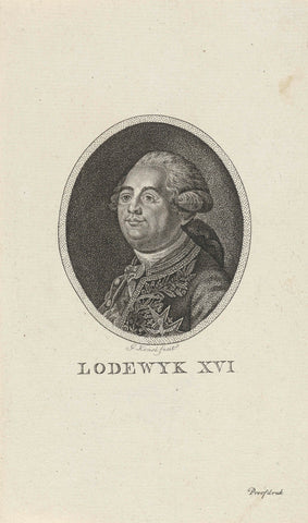 Portrait of Louis XVI, Gerrit Konsé, 1792 - 1808 Canvas Print