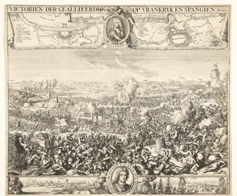 Battle of Luzzara, 1702, Romeyn de Hooghe, 1702 Canvas Print