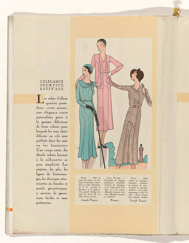 Art - Goût - Beauté, Feuillets de l' élégance féminine, Mai 1931, No. 129, 11e Année, p. 14, anonymous, 1931 Canvas Print