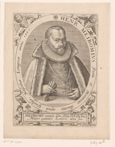 Portrait of Heinrich Meibom, Robert Boissard, 1597 - 1599 Canvas Print