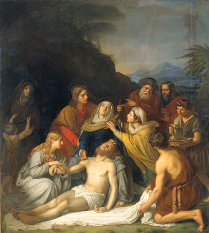 The Entombment, Cornelis Kruseman, 1830 Canvas Print