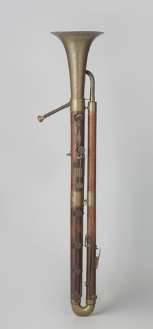 Chromatic bass horn, Johann Heinrich Gottlieb Streitwolf, c. 1820 - c. 1830 Canvas Print