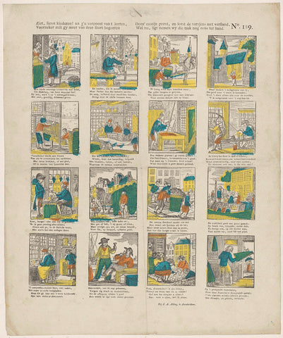 Behold, dear children! as g'u verpoost van 't leeren, / Ver sure gy will delight more of this kind / Deez' beautiful print, and reads the versjens with reason, / Well now, lies take on that task again, J.A. Aldag, 1833 - 1900 Canvas Print